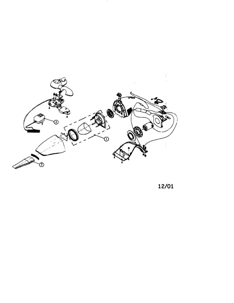 Hand Vacuum Diagram and Parts List for 0850  Dirt Devil Hand Vacuum